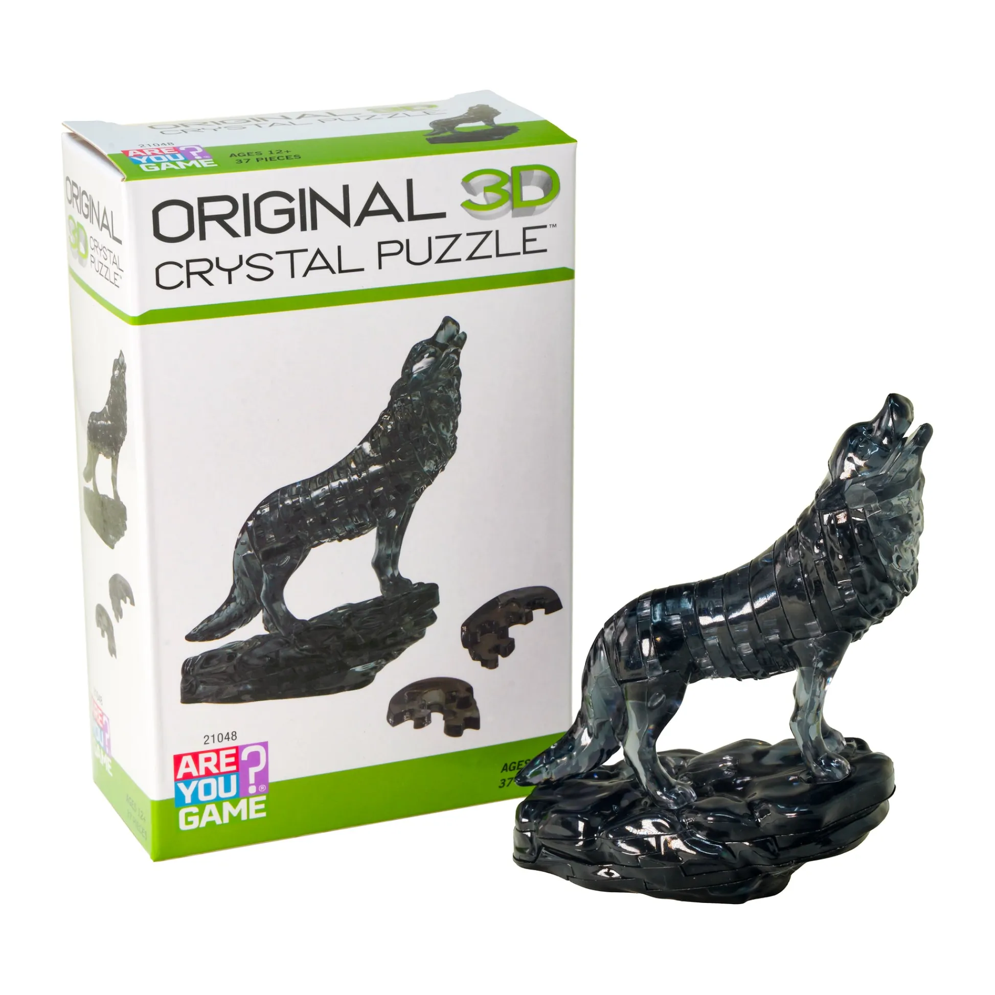 AreYouGame Mystic Black Wolf 3D Crystal Puzzle: 37 Pieces* Puzzles