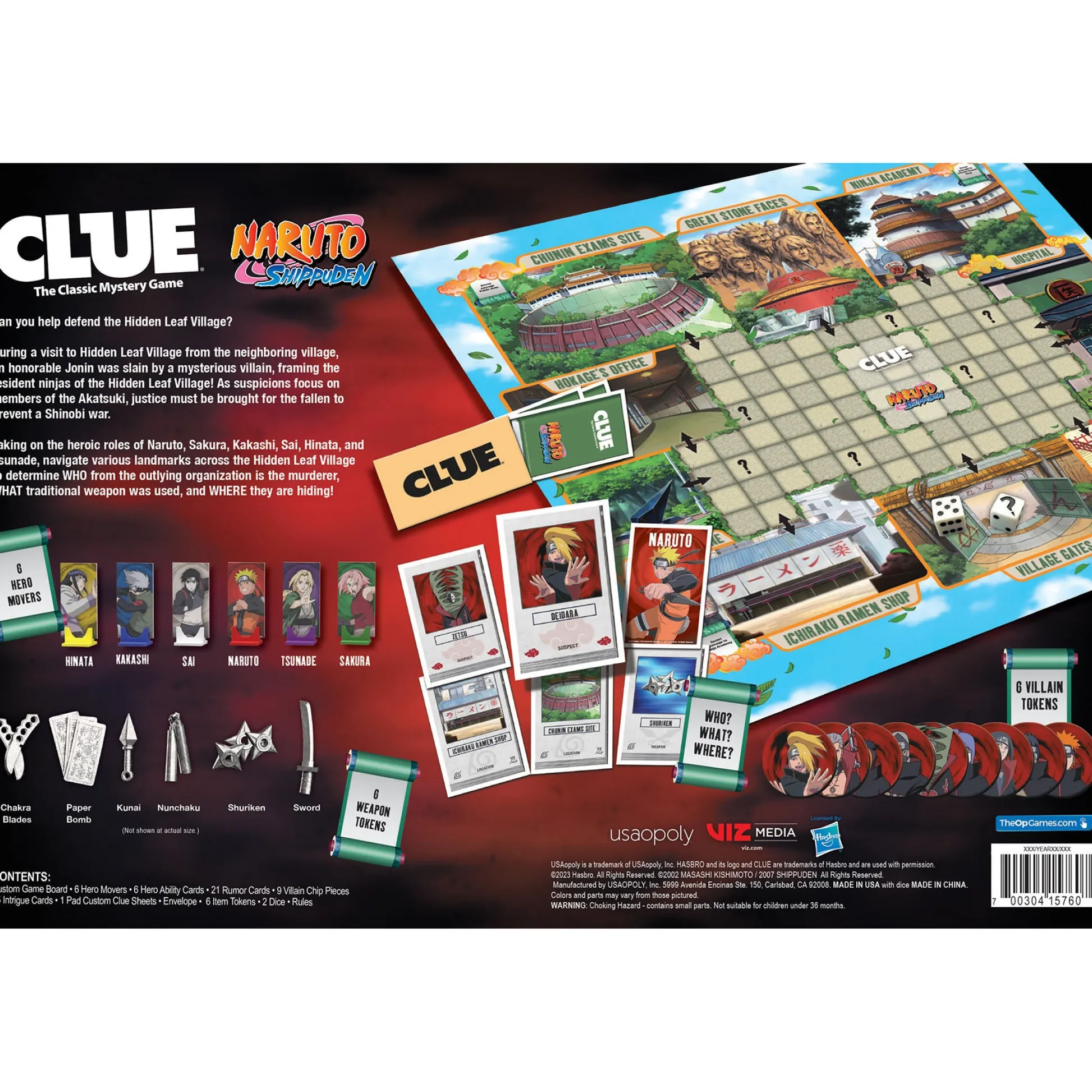 Educators Resource Naruto Shippuden CLUE Board Game* Board Games|Role-Playing Games