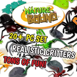 Flat River Group Nature Bound Critter Wonderland Bucket - 21pc Explore & Learn Set* Animal Figures|Dress Up