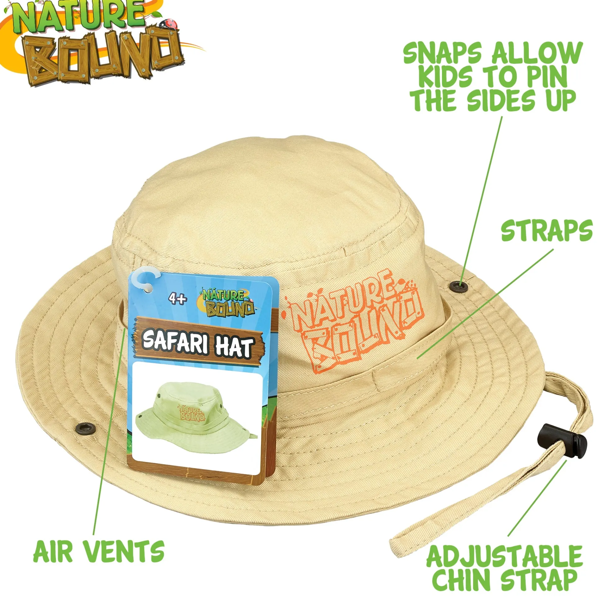 Flat River Group Nature Bound Explorer Safari Hat - Adventure Cap for Kids* Dress Up & Accessories|Dress Up