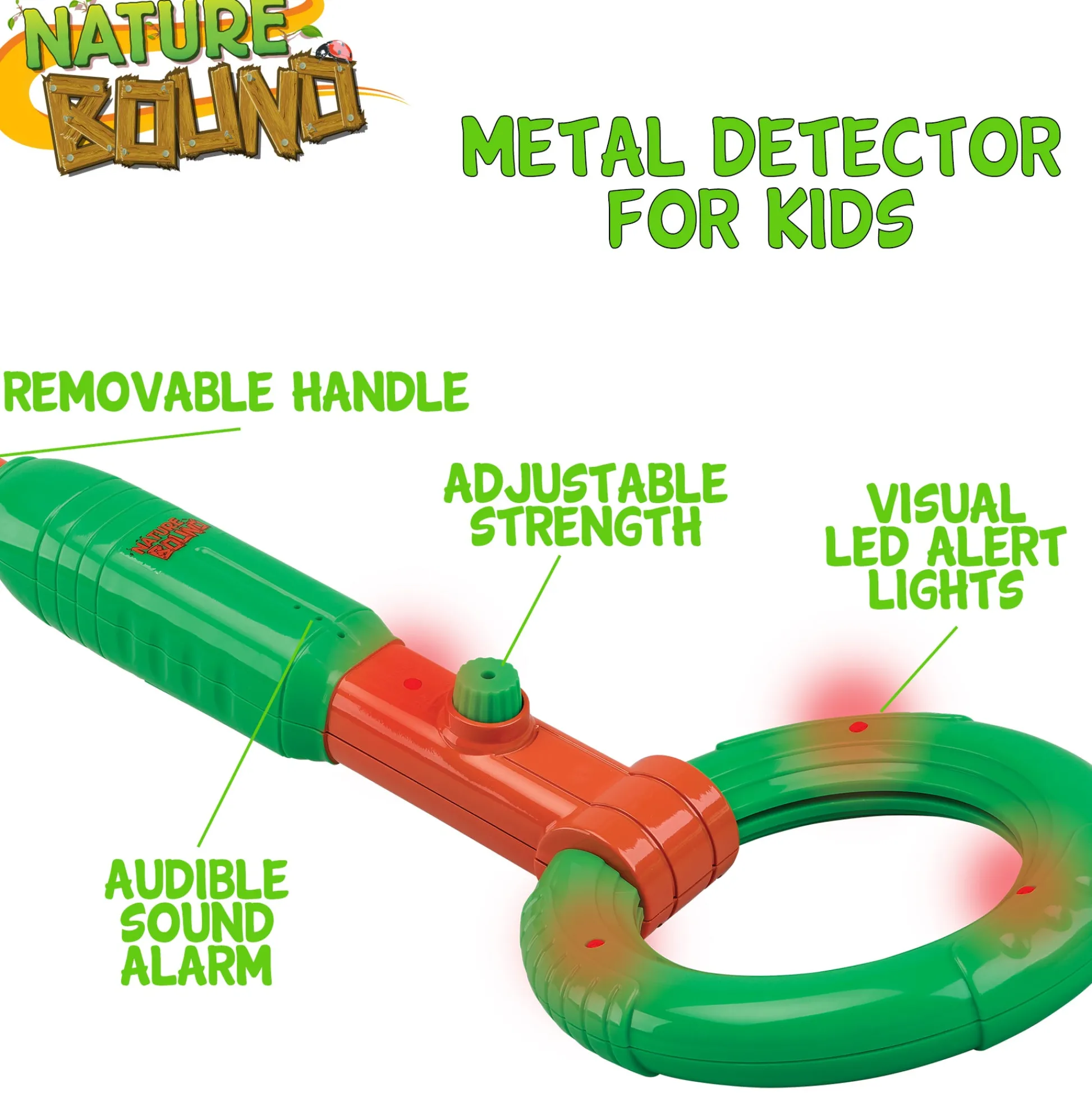 Flat River Group Nature Bound Green-Orange Treasure Finder Metal Detector for Kids* Science & Discovery