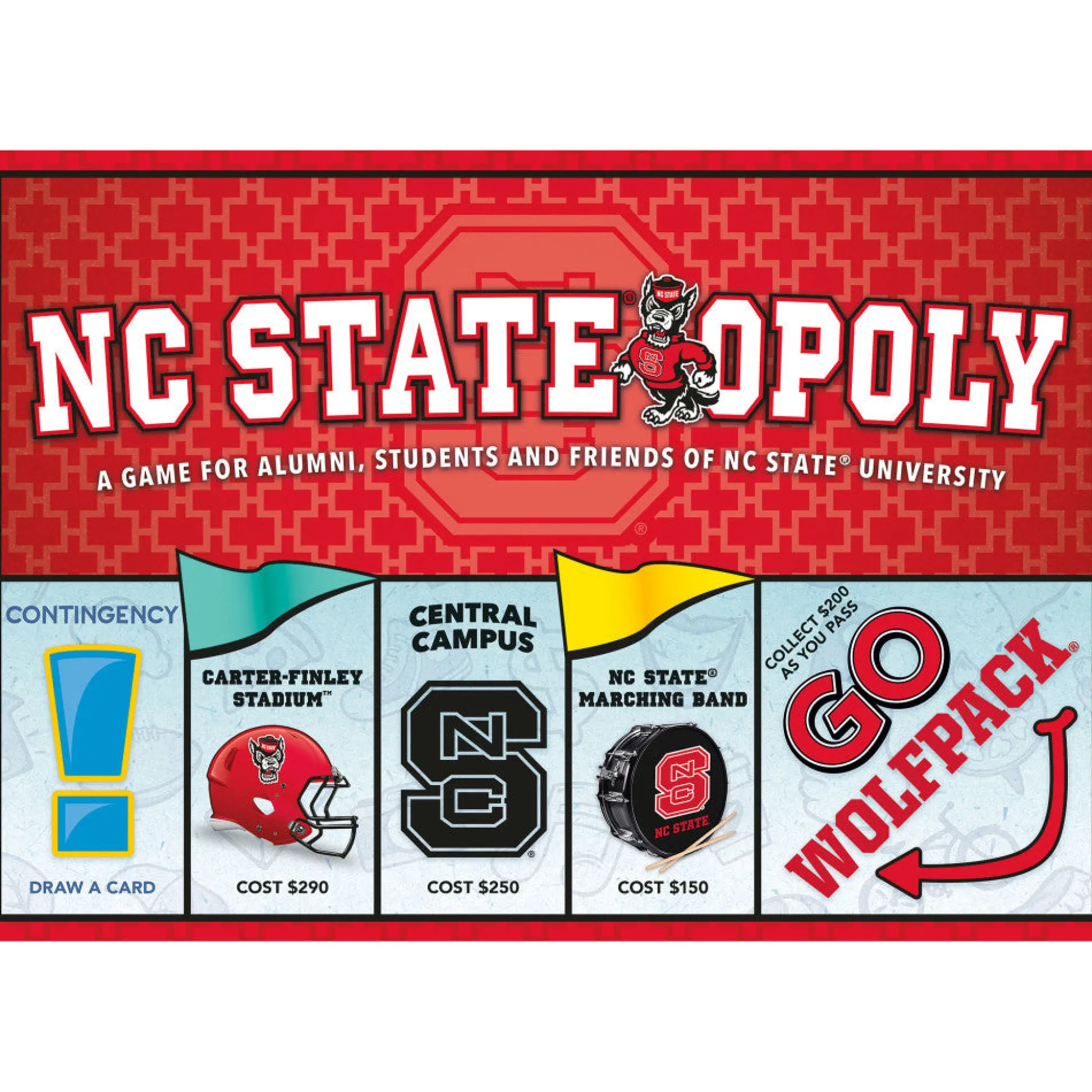 Flat River Group NC State-Opoly University Themed Board Game for Ages 8+* Board Games|Role-Playing Games