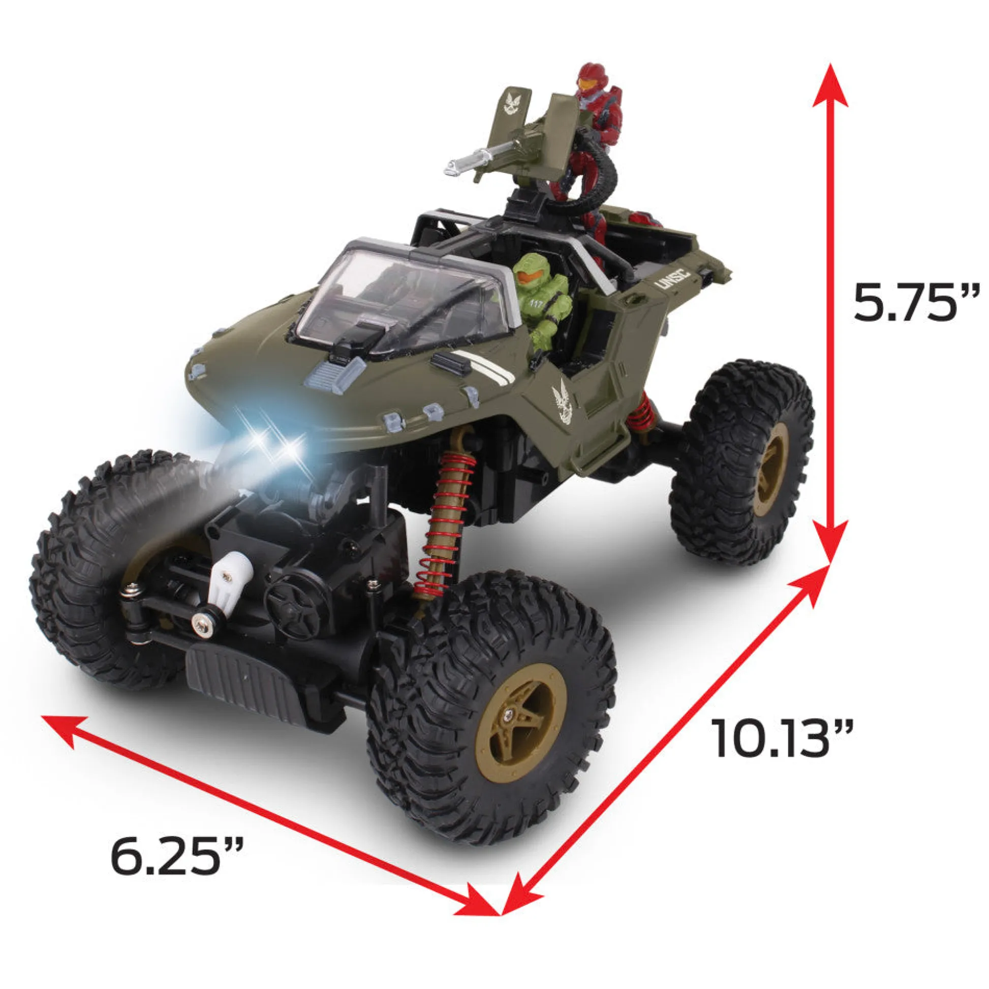 Flat River Group NKOK HALO Infinite RC UNSC Warthog 'Rock Hog' - Master Chief & Spartan - 2.4 GHz Remote Control Vehicle* Rc Cars & Flight