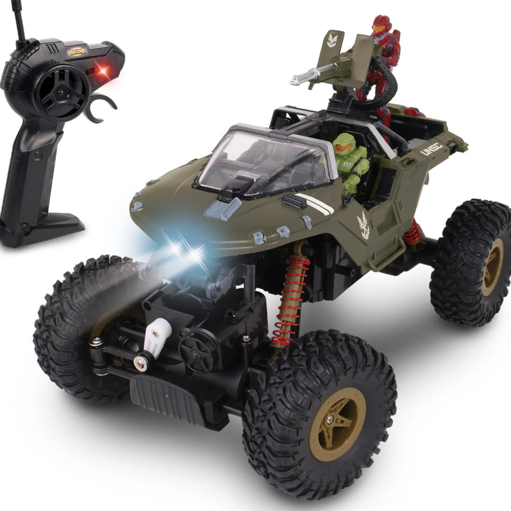 Flat River Group NKOK HALO Infinite RC UNSC Warthog 'Rock Hog' - Master Chief & Spartan - 2.4 GHz Remote Control Vehicle* Rc Cars & Flight