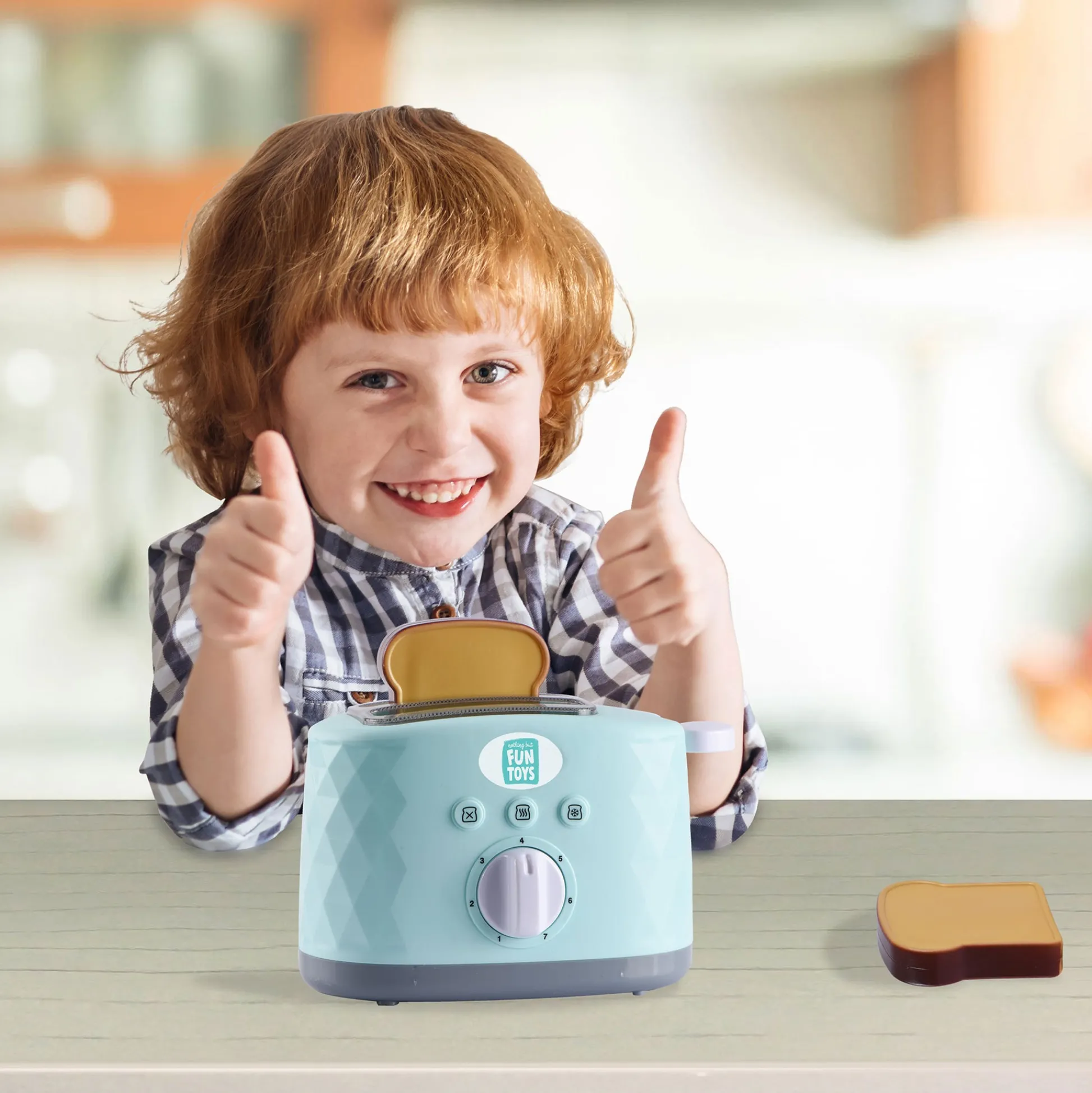 Flat River Group Nothing But Fun Toys My First Toaster - Teal* Kitchens & Play Food|Dress Up