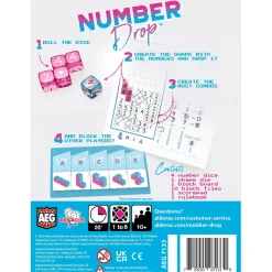 Flat River Group Number Drop Retro Edition Roll & Write Strategy Game* Dice, Roll & Write Games