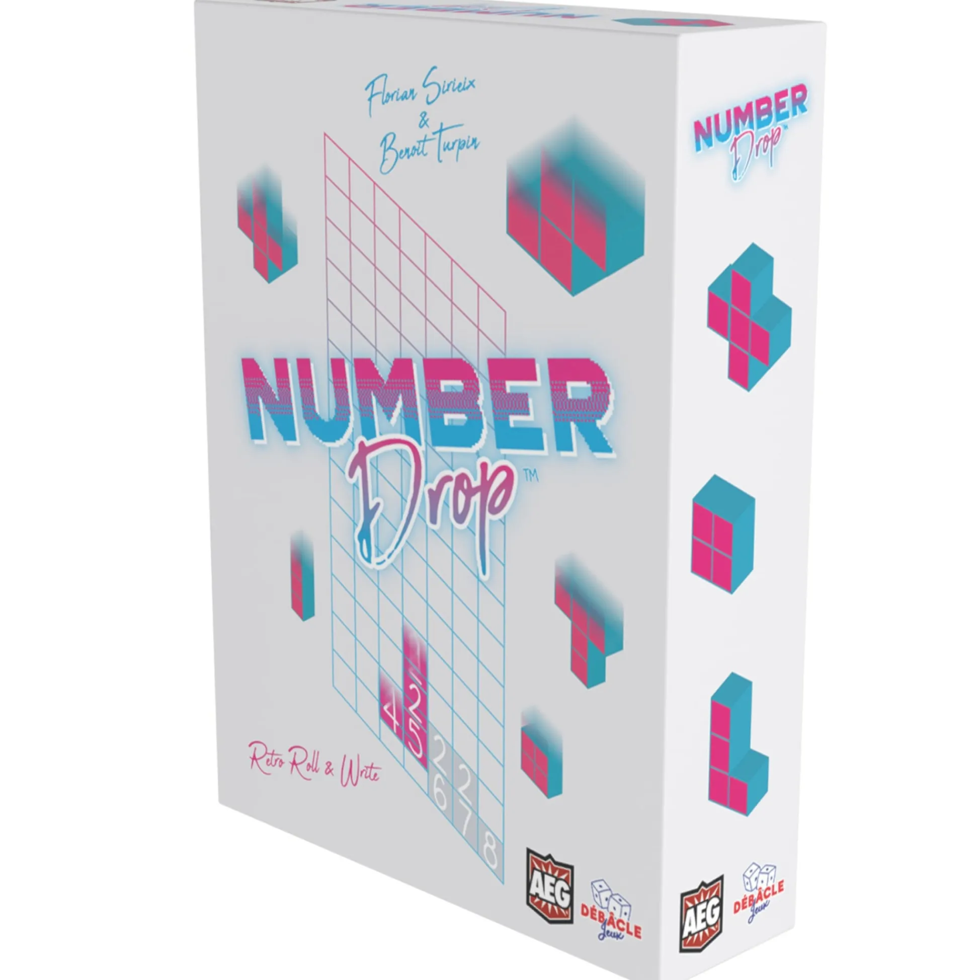 Flat River Group Number Drop Retro Edition Roll & Write Strategy Game* Dice, Roll & Write Games