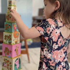 HABA USA On the Farm Cardboard Stacking & Nesting Cubes - Educational Toy for Toddlers* Blocks, Sorting & Stacking Toys