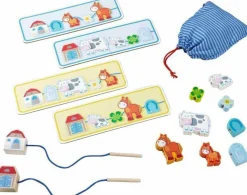 HABA USA On the Farm Threading Game - Educational Wooden Toy for Toddlers* Preschool Education Toys & Activities