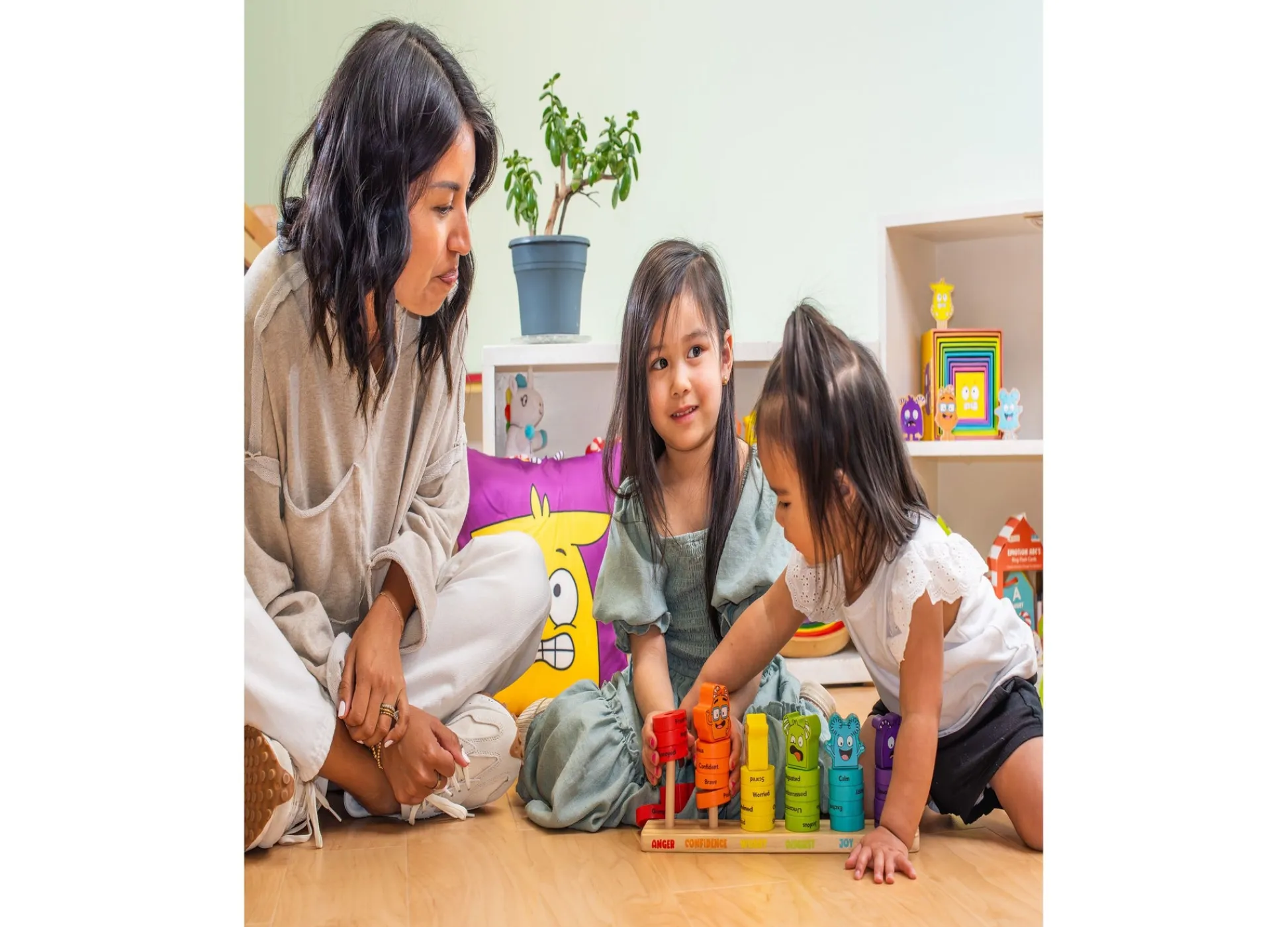 Macy's - Supplier Open The Joy - Emotion Explorer Wooden Stacking Rings - Colorful* Blocks, Sorting & Stacking Toys