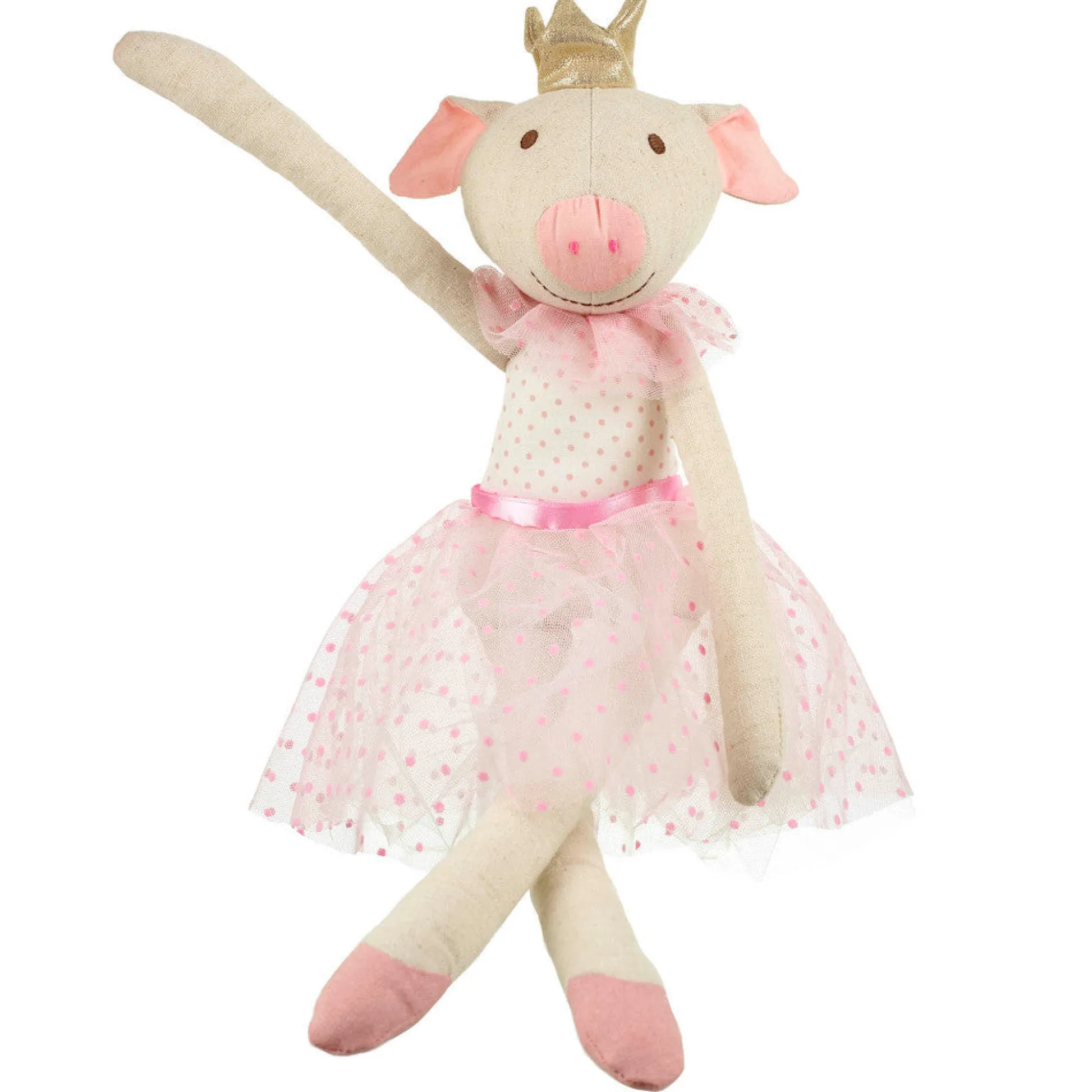 Flat River Group Orange Tree Toys Small Pig Princess Ballerina Rag Doll - Ages 0mo+* Stuffed Animals|Stuffed Animals & Plush Toys