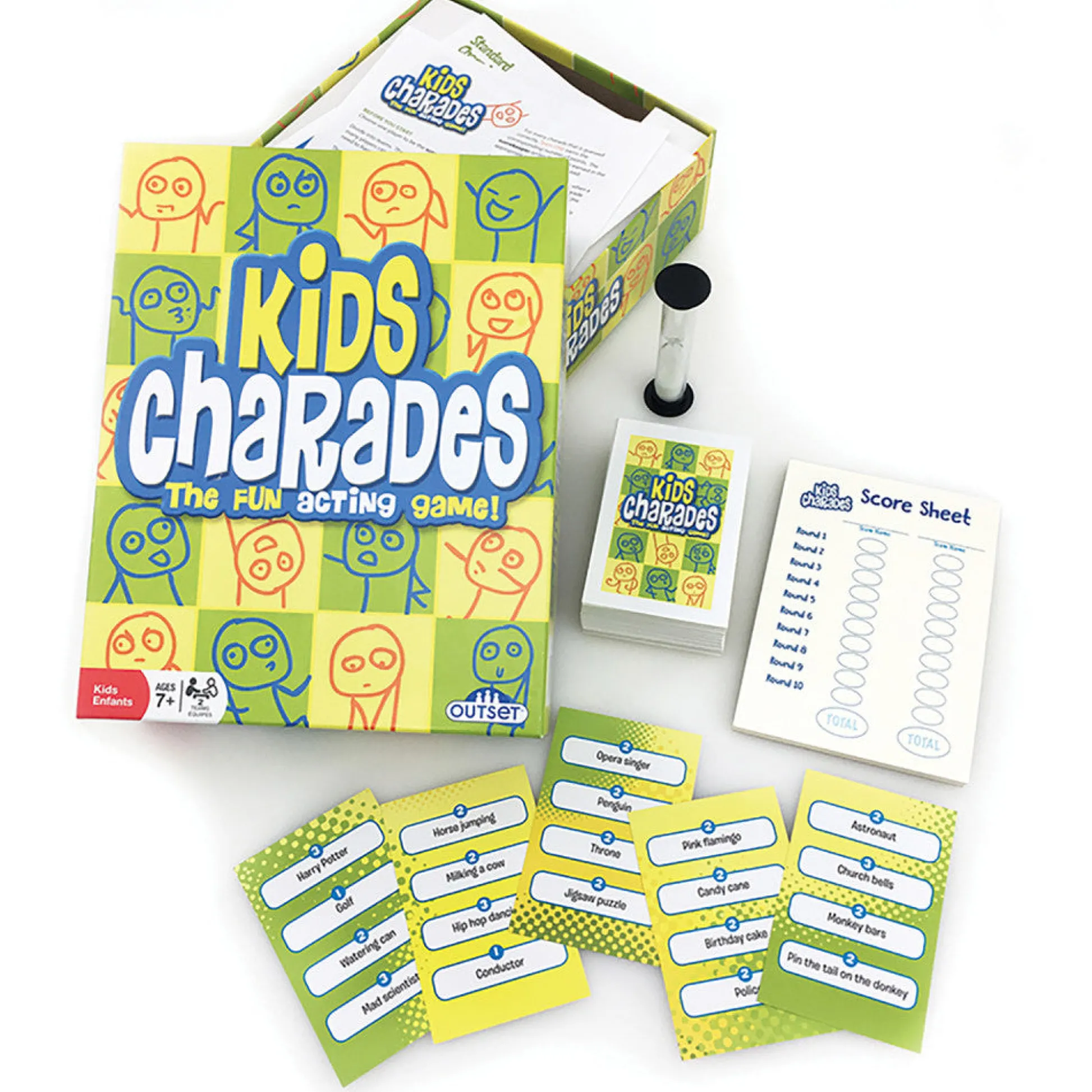 Flat River Group Outset Media Kids Charades Game - New Box Size, 300 Fun Options for Ages 6+* Family & Entertainments Games|Social & Emotional Skills