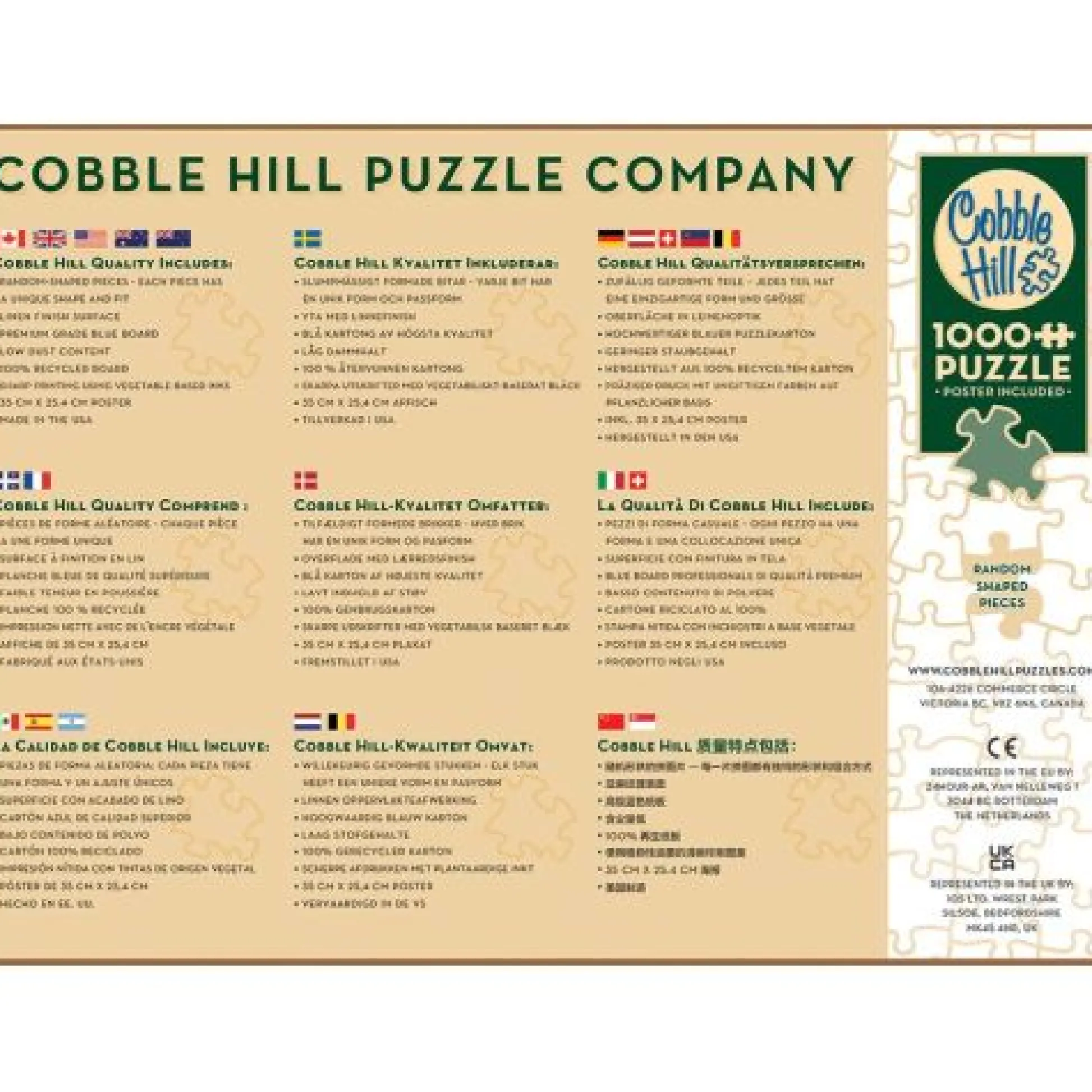 Calendar Holdings, LLC Outset Media Stone Steel and Steam 1000-Piece Puzzle - Vintage Locomotive Theme* Puzzles