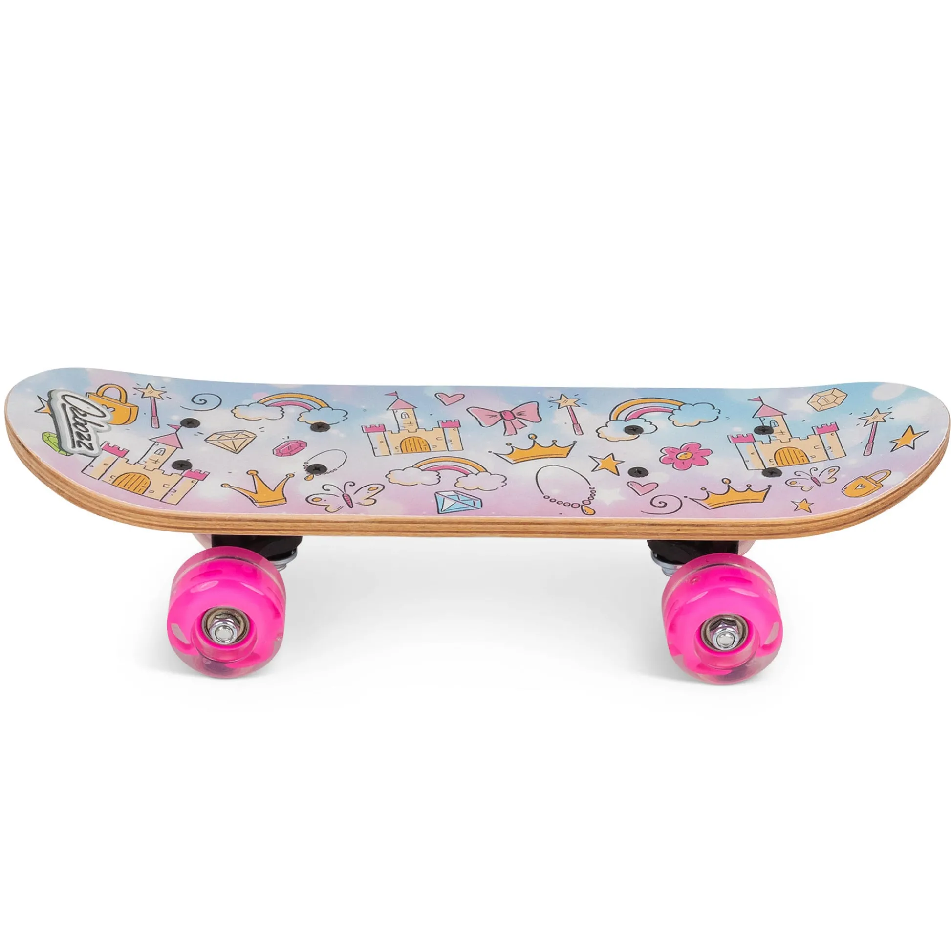 Flat River Group Ozbozz 17" Princess Skateboard - Dynamic Flashing Wheels & Wooden Deck* Ride-Ons|Ride-Ons & Push-Pull Toys