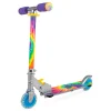 Flat River Group Ozbozz Flashing Scooter - Tie Dye with Light-Up Wheels and Foldable Design* Ride-Ons