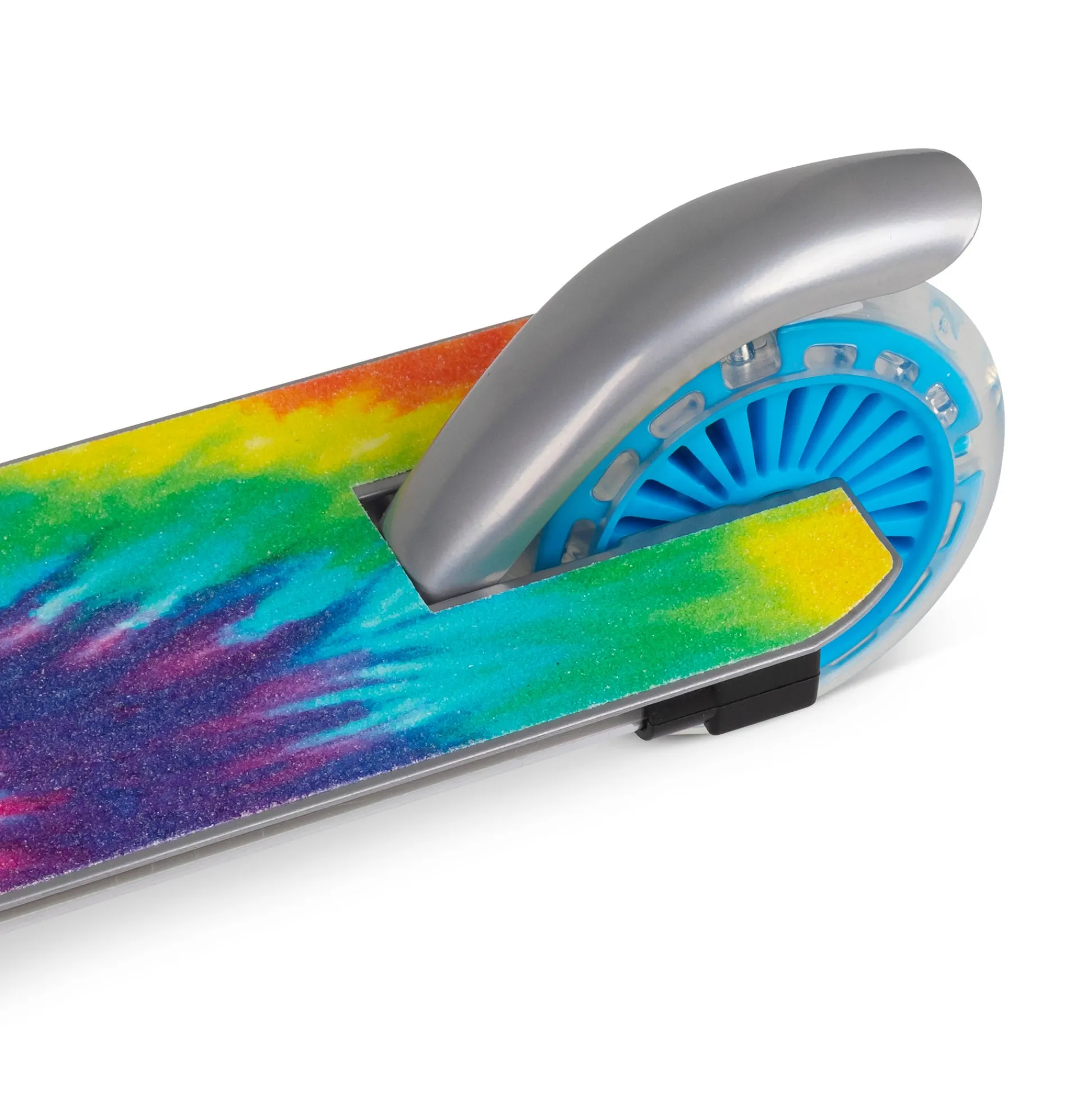 Flat River Group Ozbozz Flashing Scooter - Tie Dye with Light-Up Wheels and Foldable Design* Ride-Ons