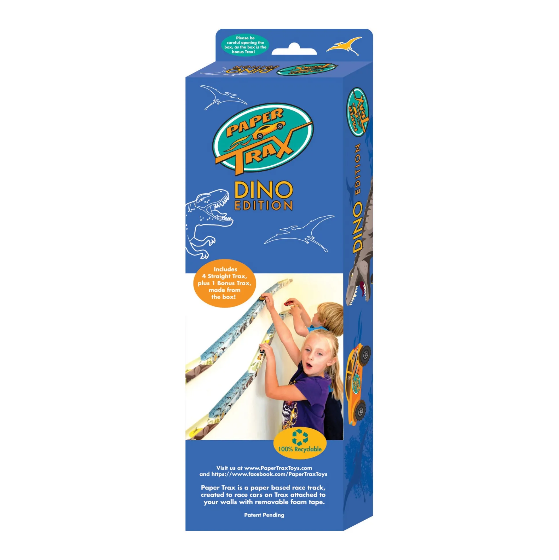 AreYouGame Paper Trax - Dino Edition Dinosaur-Themed Race Track Starter Pack* Playsets & Racetracks