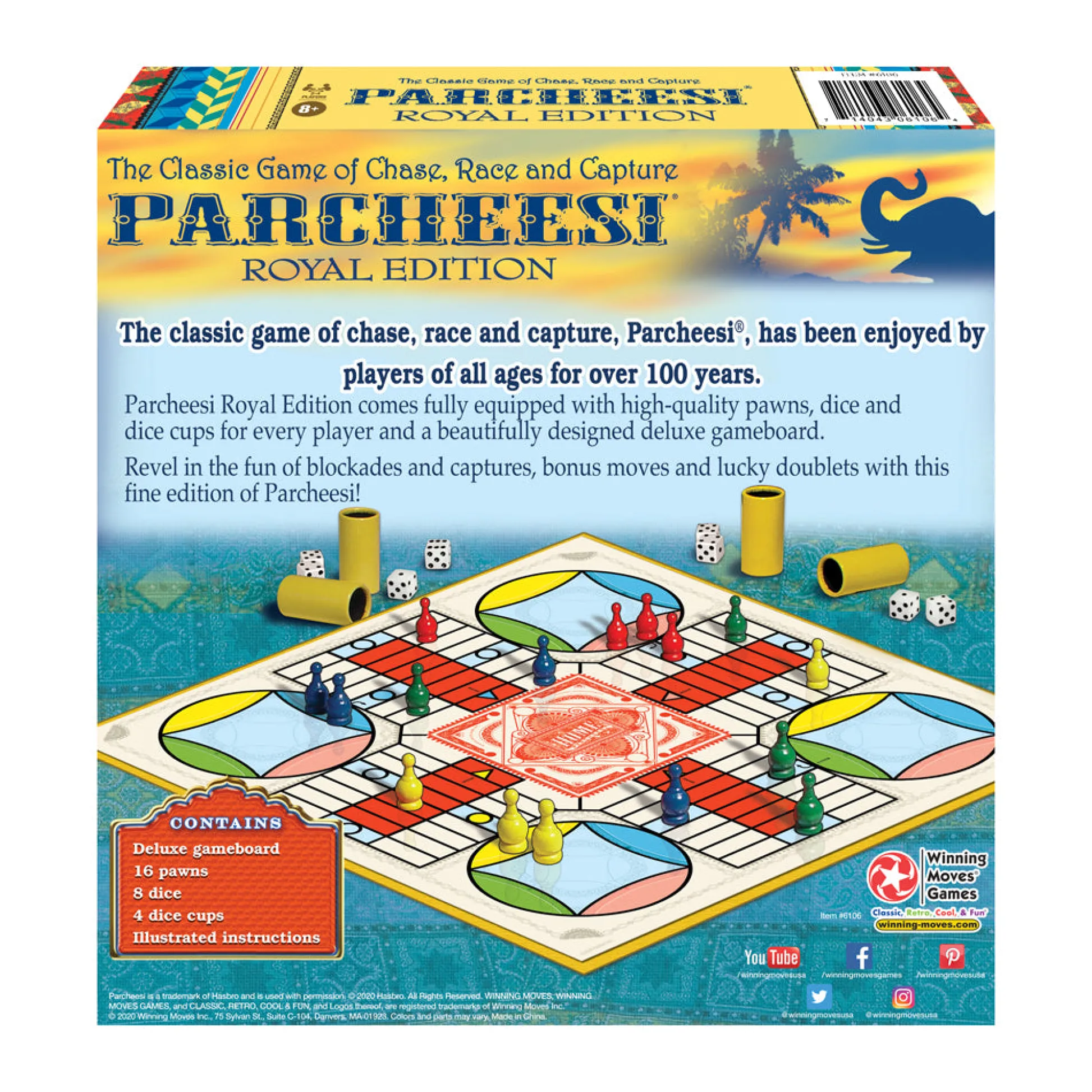 AreYouGame Parcheesi Royal Edition Classic Strategy Board Game* Board Games|Role-Playing Games
