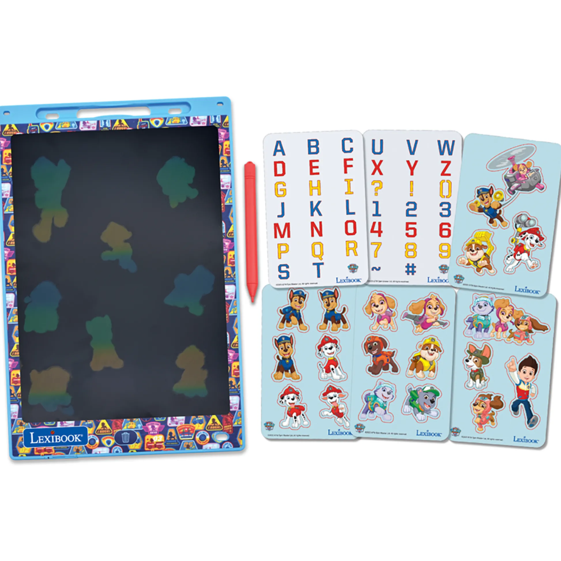 Lexibook Paw Patrol 11’’ multicolor learning drawing E-ink tablet with stencils* Preschool Pals