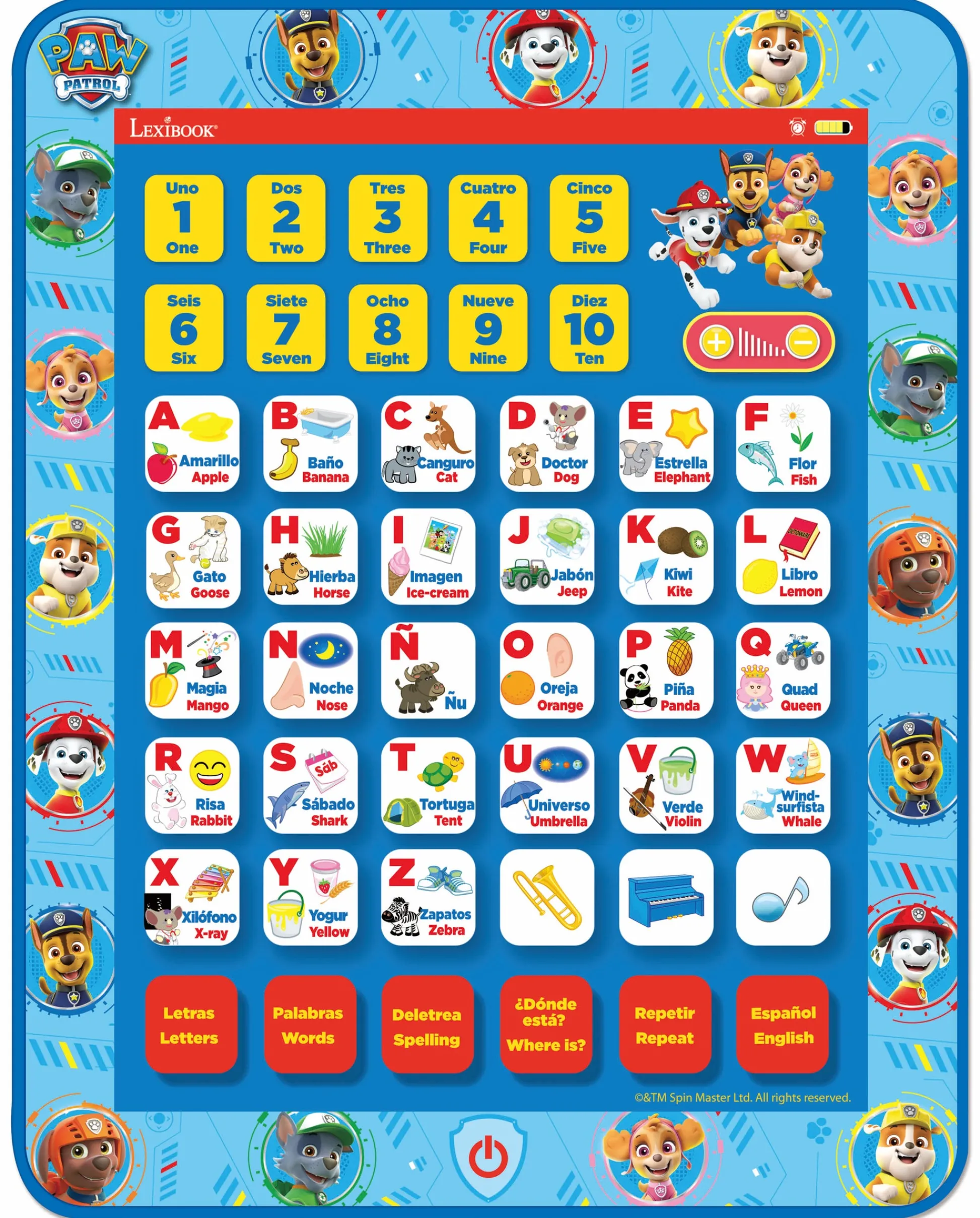 Lexibook Paw Patrol Bilingual Educational Tablet with Touch-Sensitive Learning Pad* Preschool Education Toys & Activities|Preschool Pals