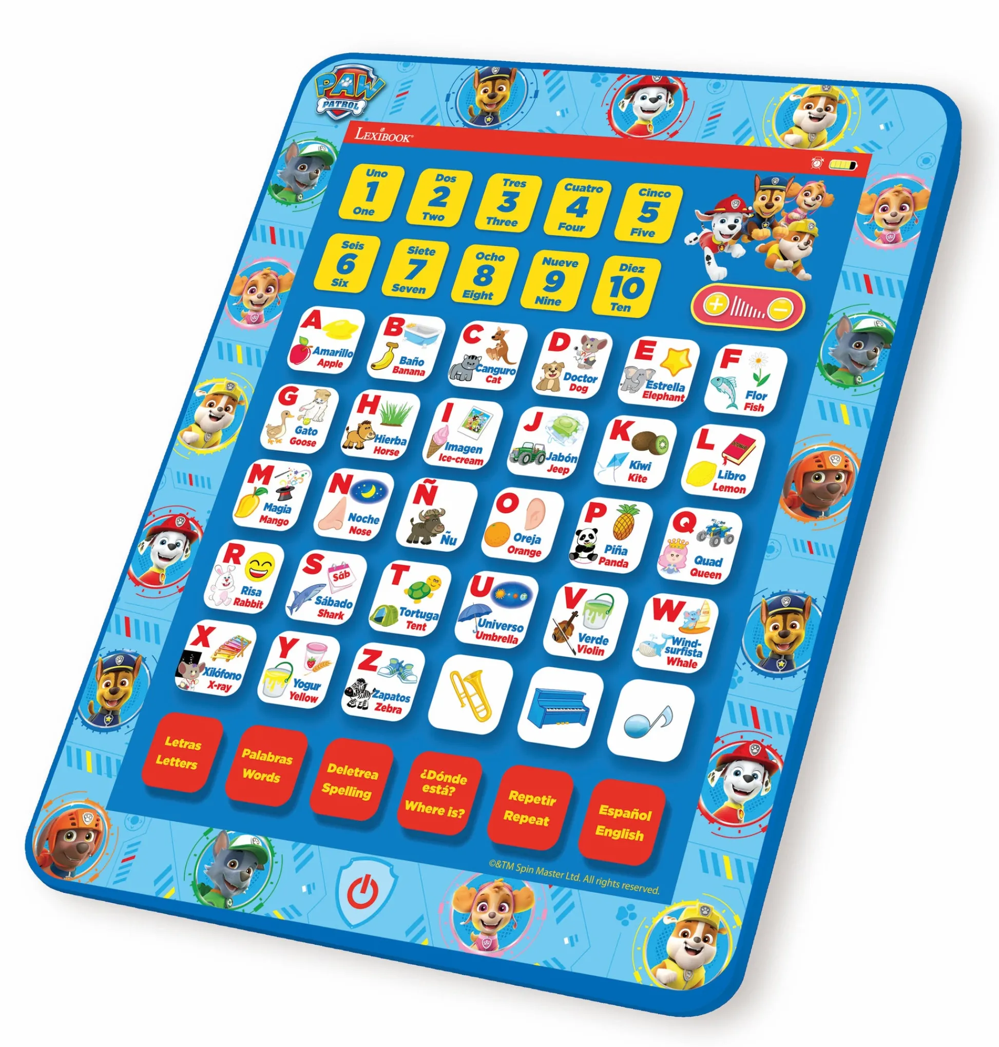 Lexibook Paw Patrol Bilingual Educational Tablet with Touch-Sensitive Learning Pad* Preschool Education Toys & Activities|Preschool Pals