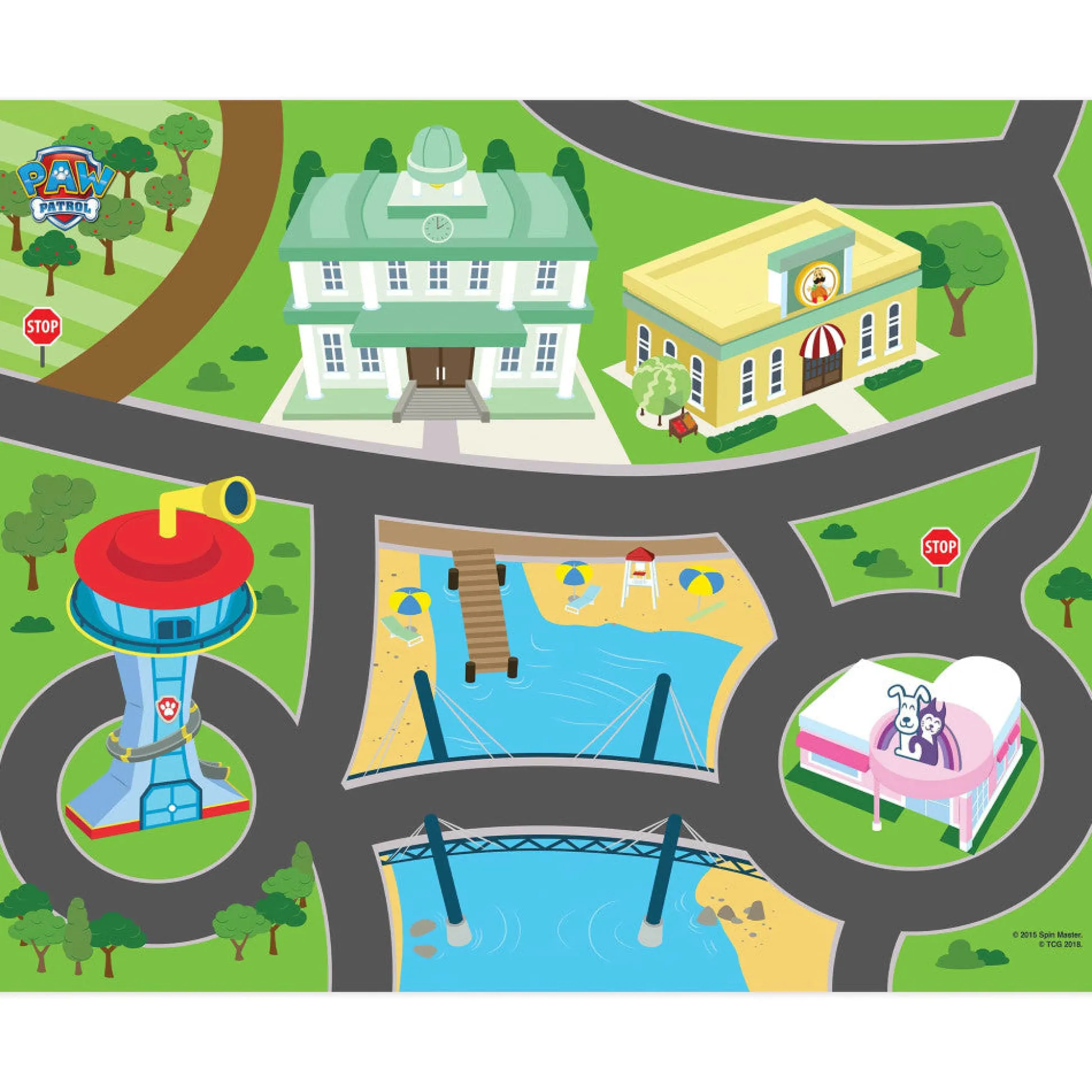 Flat River Group Paw Patrol Imaginmat Deluxe Playmat & Toy Car Set, 30.5 x 20.5 Inches* Preschool Education Toys & Activities|Preschool Pals