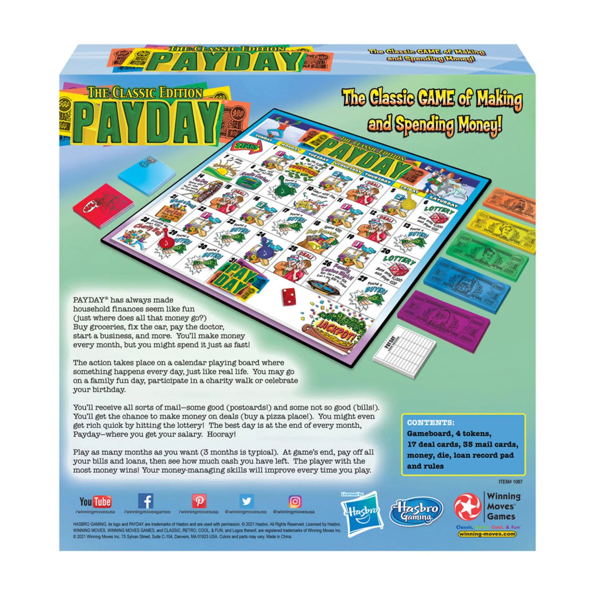 AreYouGame Pay Day Board Game by Winning Moves for Family Game Night* Board Games|Role-Playing Games