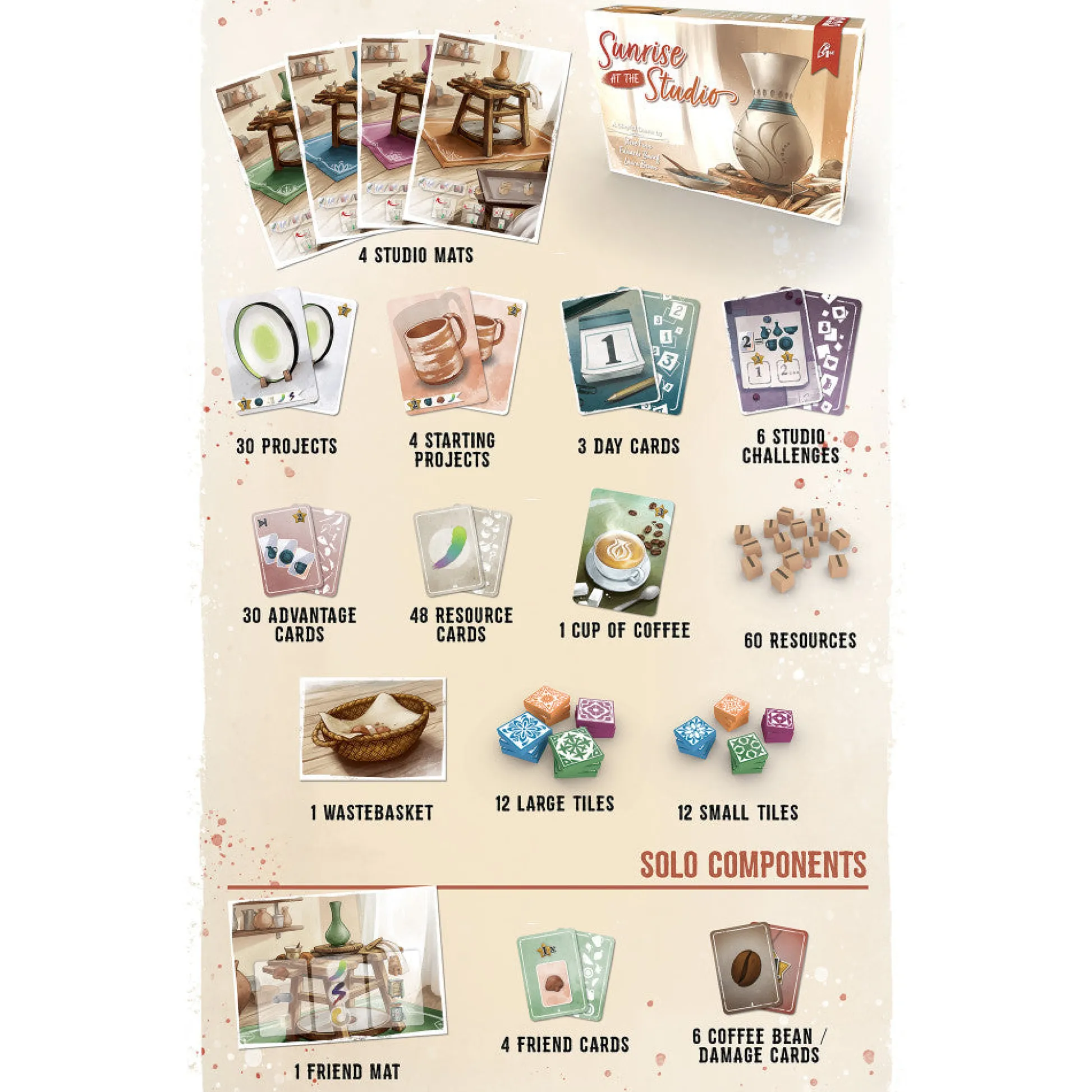 Flat River Group Pencil First Games: Sunrise at the Studio - Artistic Pottery Drafting Board Game* Role-Playing Games|Board Games