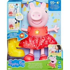Calendar Holdings, LLC Peppa Muddy Puddles Party Doll - Interactive 12-Inch Toy* Social & Emotional Skills|Interactive Dolls & Pets