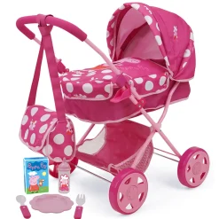 Flat River Group Peppa Pig Baby Classic Doll Pram Set - Pink & White Dots* Preschool Pals|Social & Emotional Skills