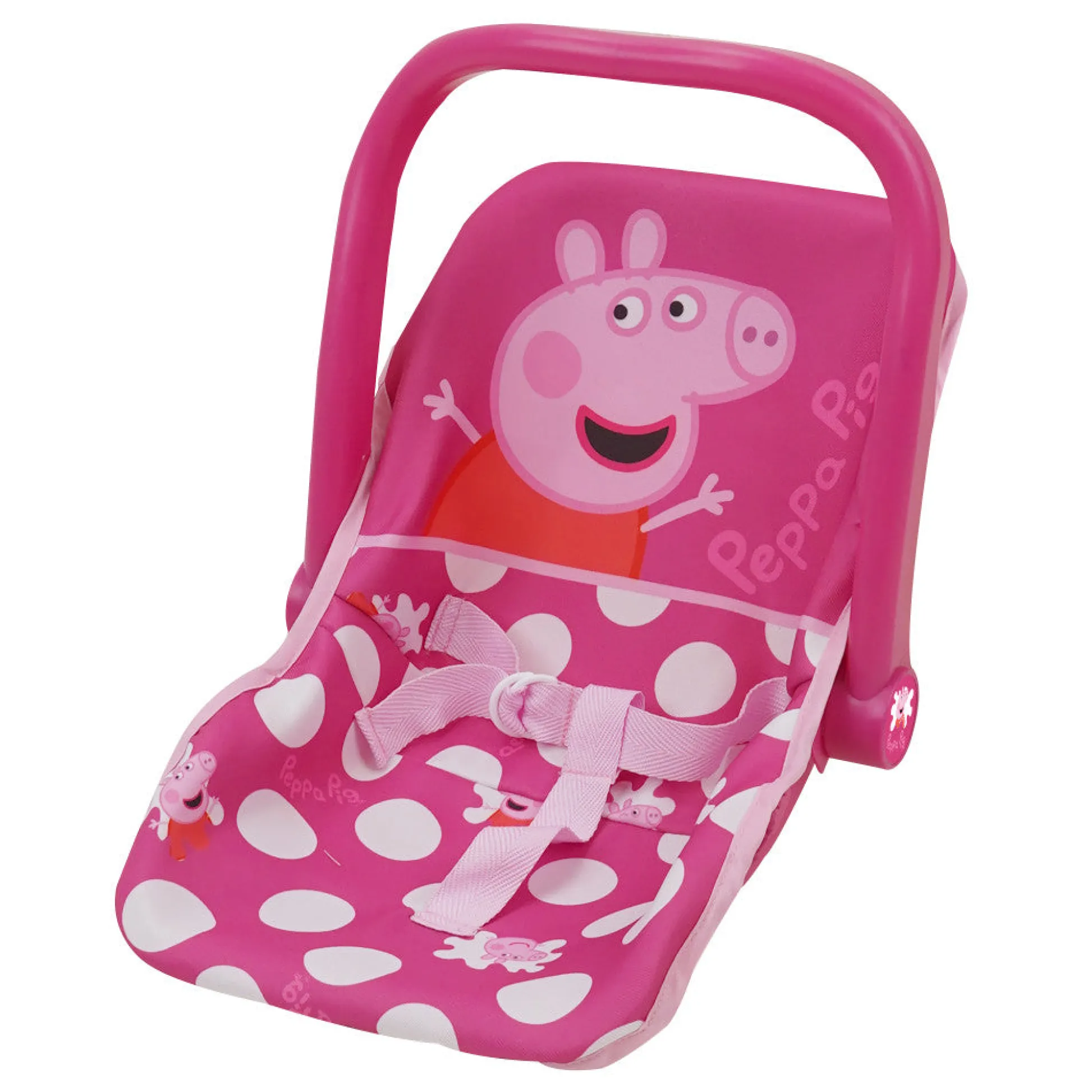 Flat River Group Peppa Pig Baby Doll Car Seat Playset - Pink & White Dots* Preschool Pals|Social & Emotional Skills