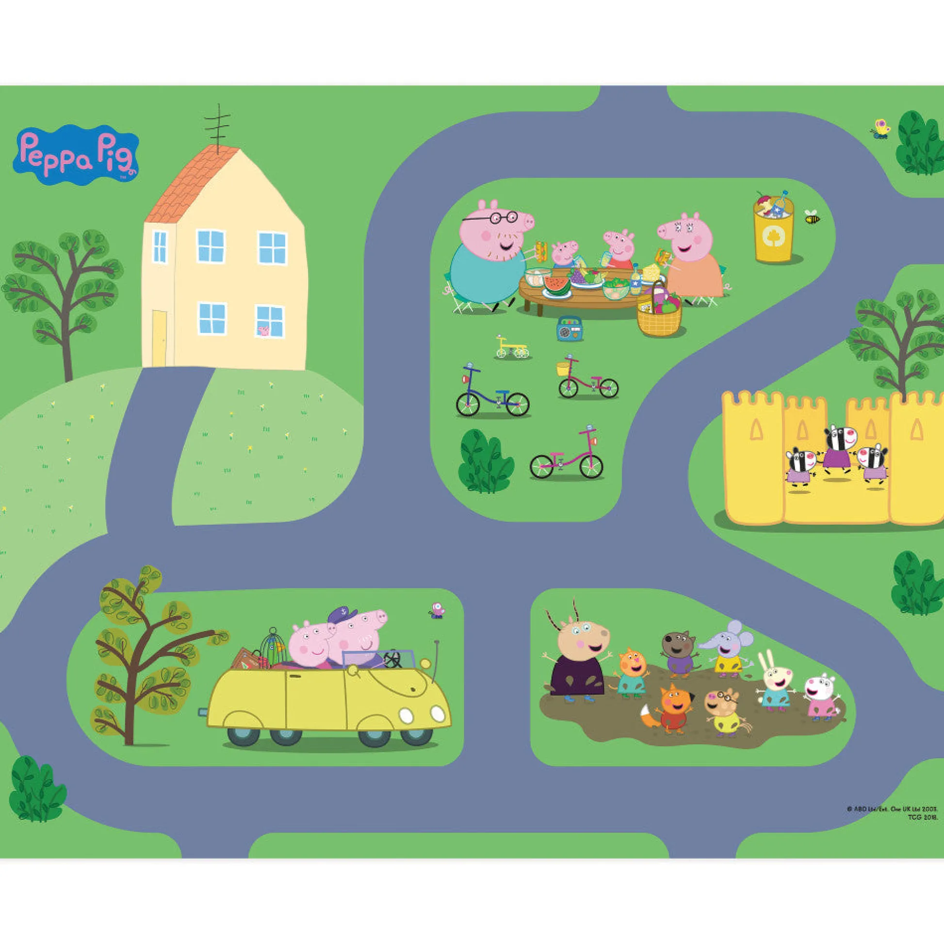 Flat River Group Peppa Pig Imaginmat Deluxe: Interactive Floor Playmat & Toy Car* Preschool Education Toys & Activities|Preschool Pals