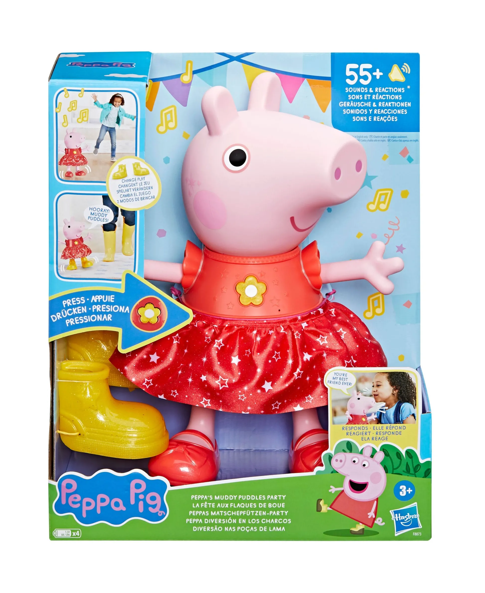 Macy's - Supplier Peppa Pig Peppa's Muddy Puddles Party Interactive Doll* Preschool Pals|Social & Emotional Skills
