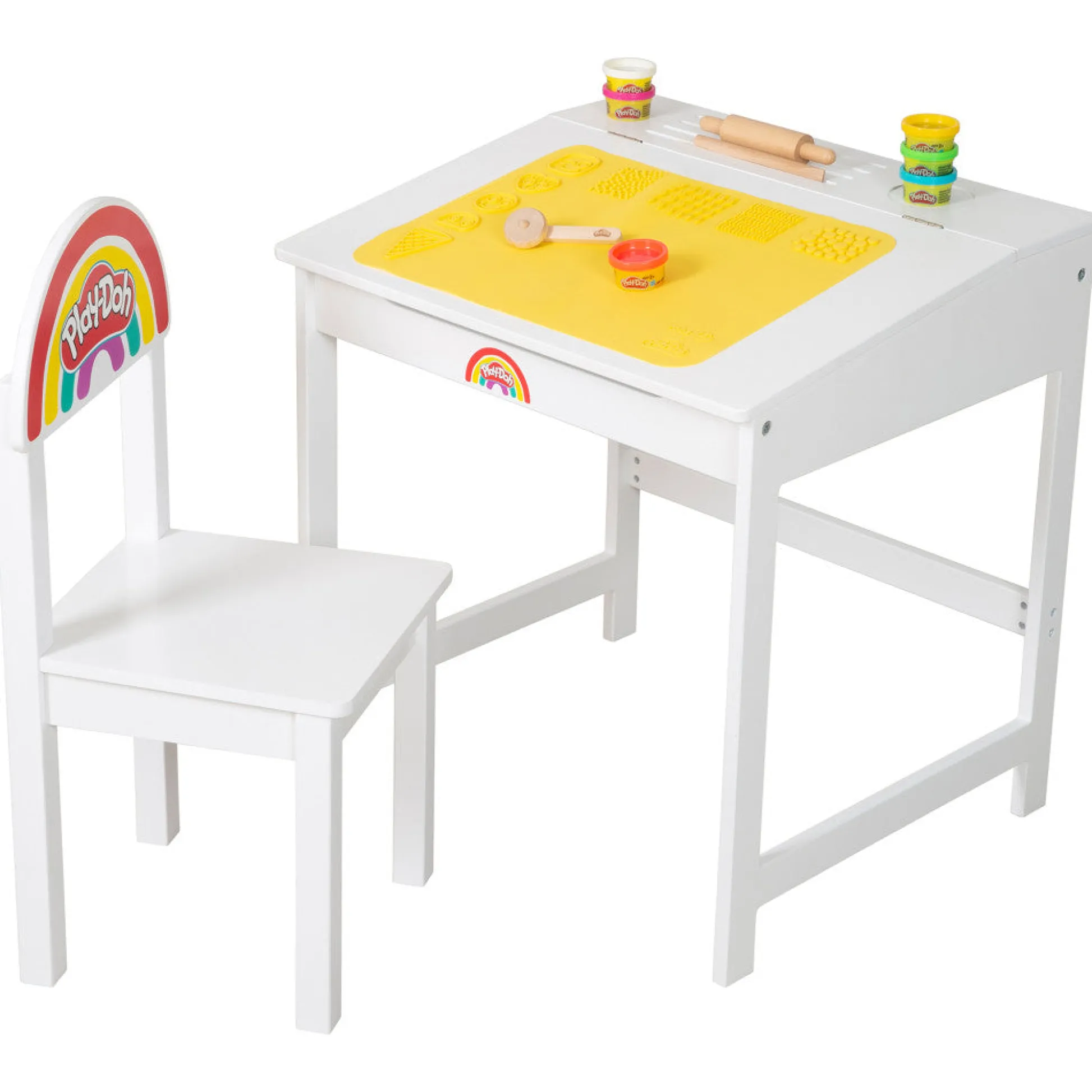 Flat River Group Play-Doh School Desk & Chair - Wooden Creative Station Playset* Clay, Dough & Sand Art