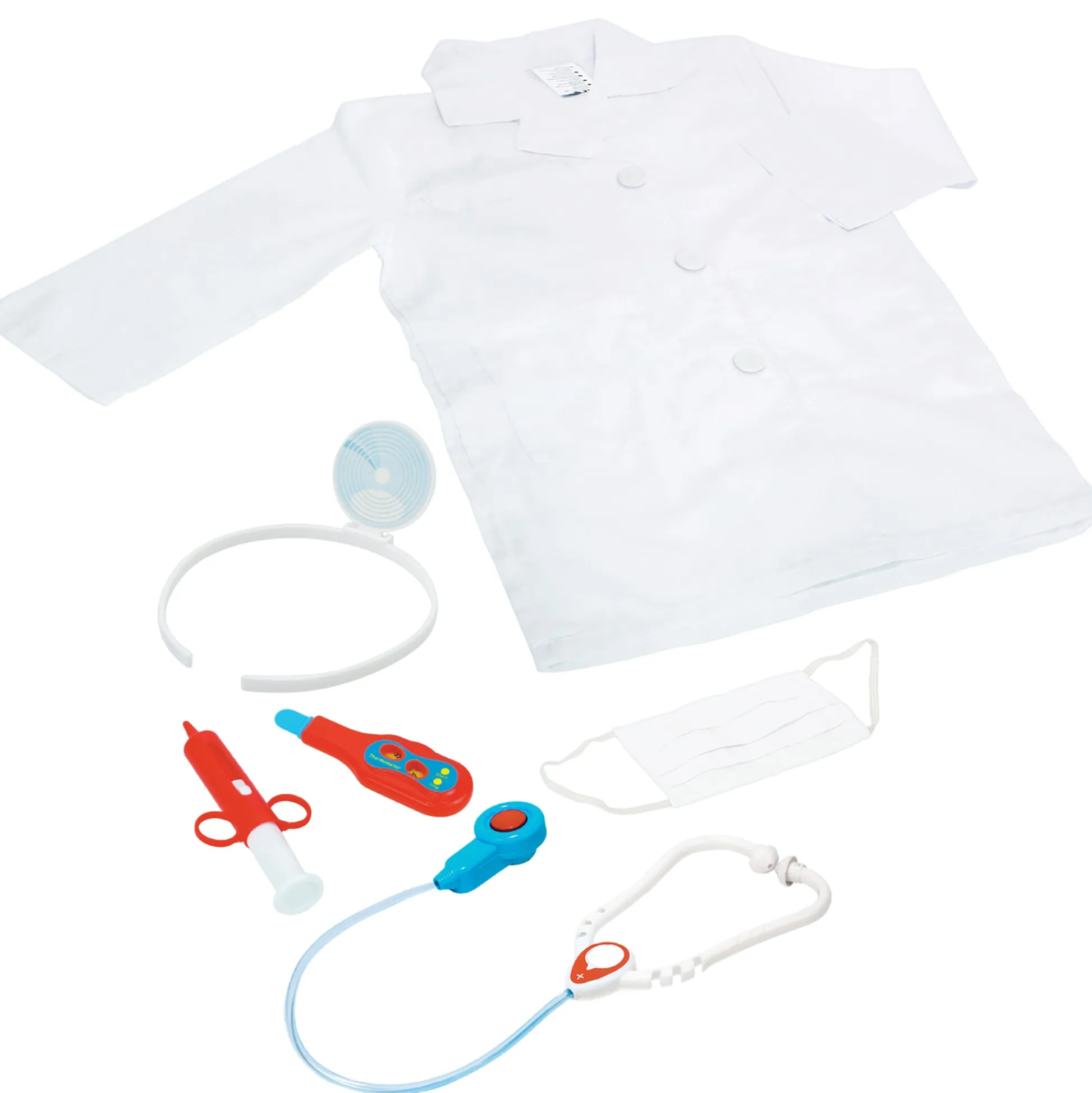 Flat River Group Playful Minds 6pc Doctor Dress Up Set - White & Red* Dress Up & Accessories|Dress Up