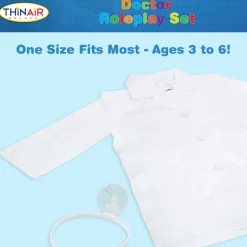 Flat River Group Playful Minds 6pc Doctor Dress Up Set - White & Red* Dress Up & Accessories|Dress Up