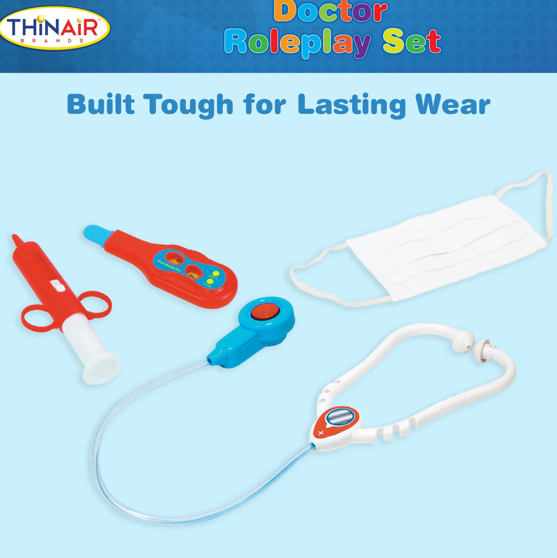 Flat River Group Playful Minds 6pc Doctor Dress Up Set - White & Red* Dress Up & Accessories|Dress Up