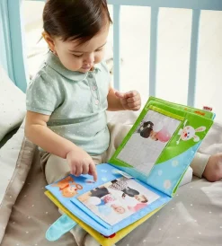 HABA USA Playmates Interactive Soft Fabric Baby Photo Album* Social & Emotional Skills|Developmental Toys