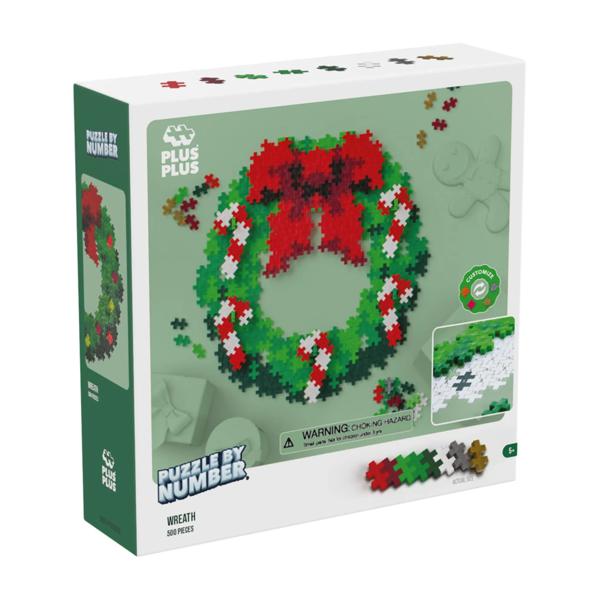 AreYouGame Plus-Plus Wreath Puzzle By Number - 500 pc* Puzzles