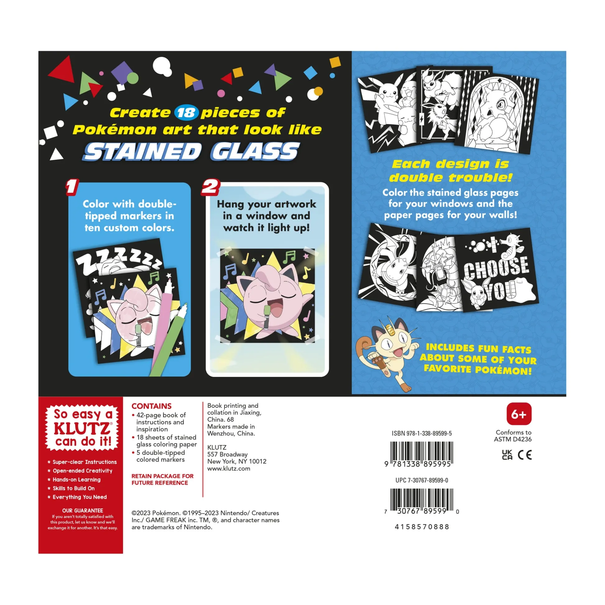 AreYouGame Pokemon Stained Glass Art Coloring Kit* Drawing, Color & Painting|Pokemon