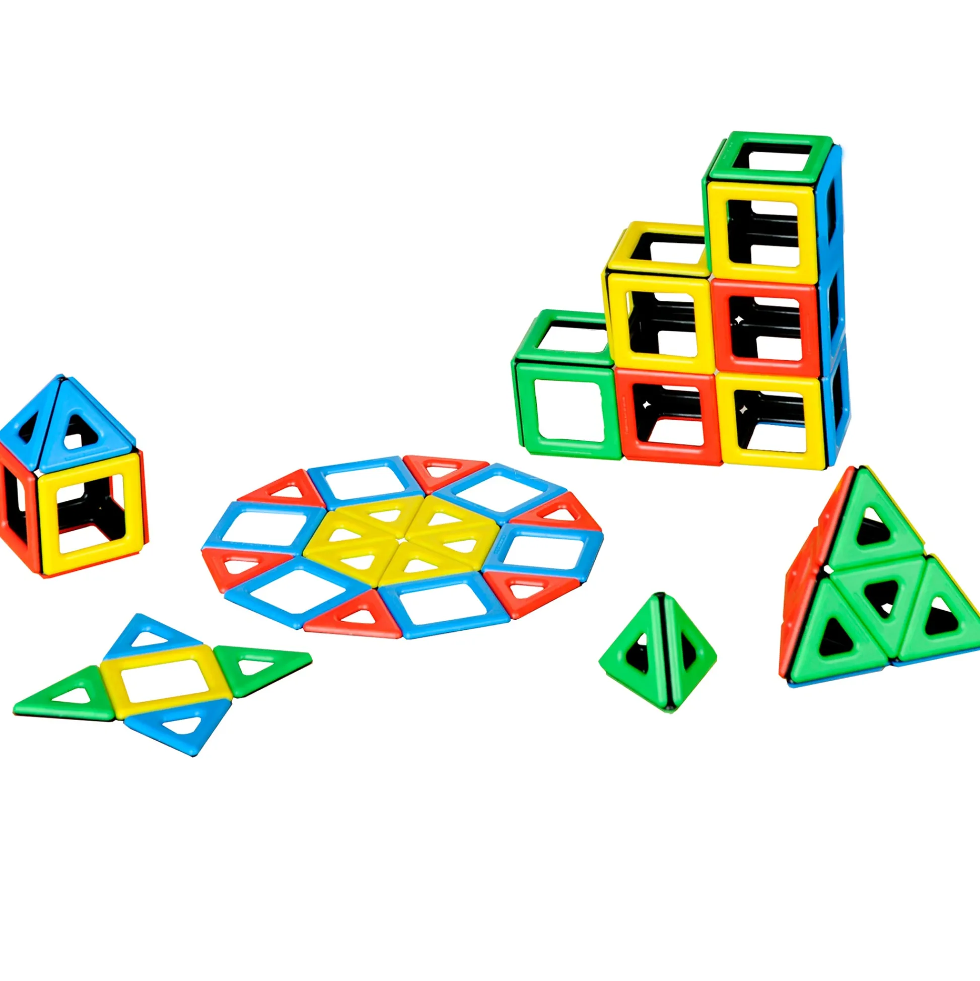 Educators Resource Polydron Magnetic Polydron Class Set, 96 Pieces - Educational Building Toy* Magnetic Tiles & Building Sets