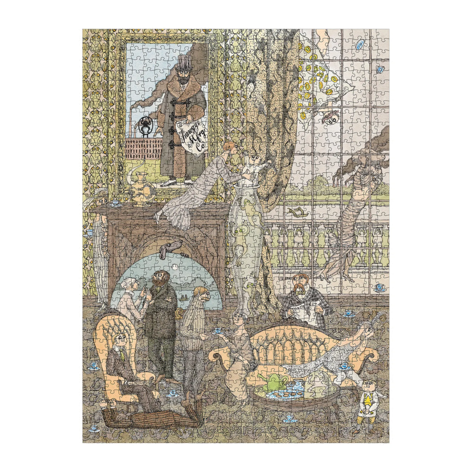 AreYouGame Pomegranate Edward Gorey Frawgge Manufacturing Co. 1000 Piece Puzzle* Puzzles