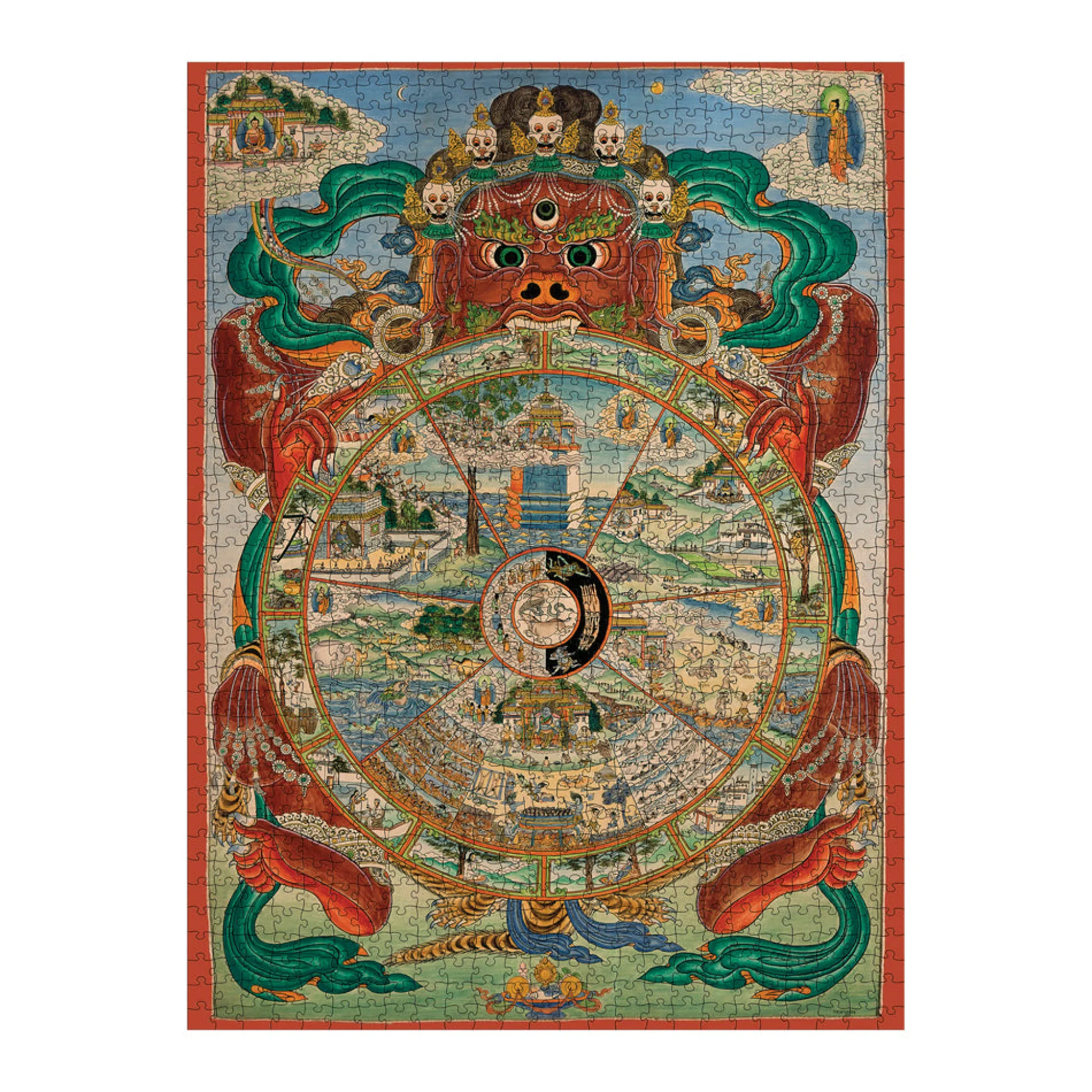 AreYouGame Pomegranate Tibetan Wheel of Life Jigsaw Puzzle - 1000 pc* Puzzles