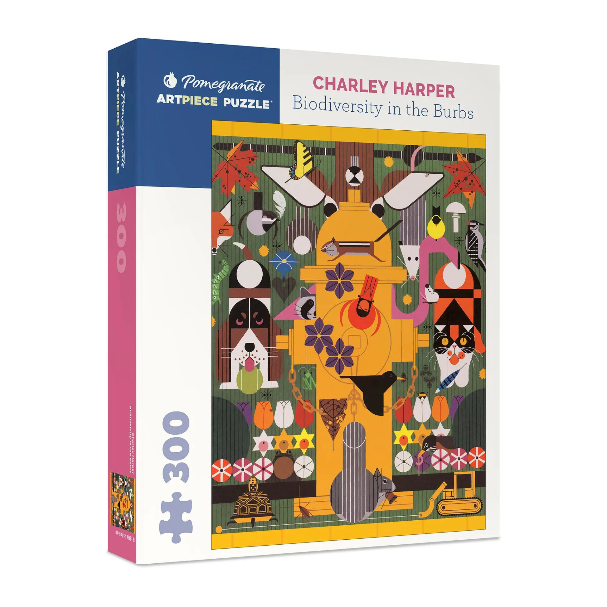 AreYouGame PomegranateKids Charley Harper Biodiversity in the Burbs Puzzle - 300 pc* Puzzles