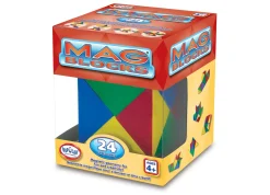 AreYouGame Popular Playthings Mag Blocks 24-Piece Magnetic Building Set* Magnetic Tiles & Building Sets