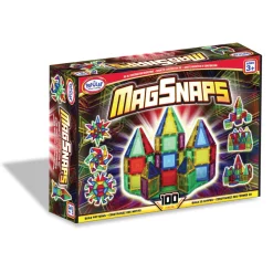 AreYouGame Popular Playthings MagSnaps 100 Piece Magnetic Building Set* Magnetic Tiles & Building Sets
