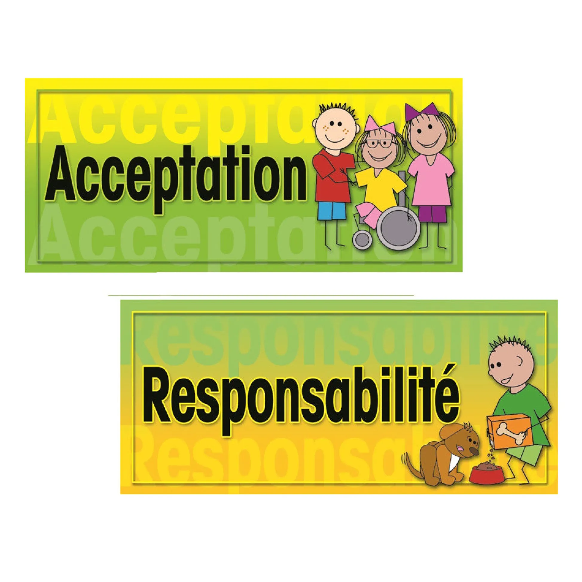 Flat River Group Poster Pals French Character 6-Piece Educational Poster Set* Social & Emotional Skills