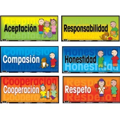 Flat River Group Poster Pals Spanish Character 6-Piece Educational Poster Set* Social & Emotional Skills