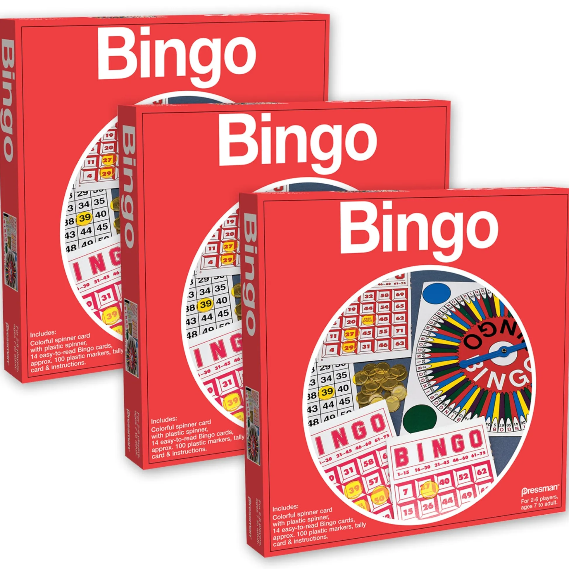 Educators Resource Pressman Colorful Spin & Mark Bingo Game, Triple Pack* Social & Emotional Skills|Role-Playing Games