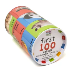 AreYouGame Priddy First 100 Animals 24 Pc Mix & Match Puzzle Tin* Puzzles
